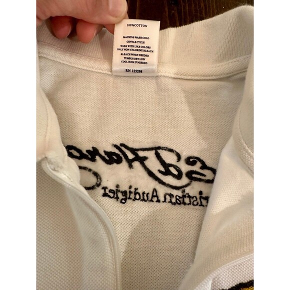 Ed Hardy Tiger Shirt White Christian Audigier Y2K Vintage Embroidered - Picture 6 of 10